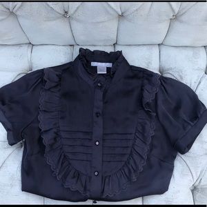 Charolette Russe Ruffled Button Up Top Size Small